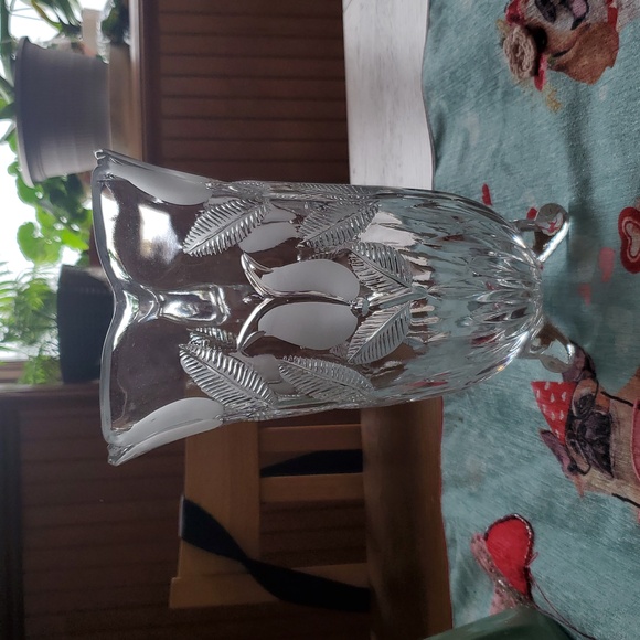 Crystal Etched Pitcher Fifth Avenue